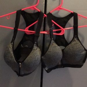 2 Victoria secret sports bra 36b, used